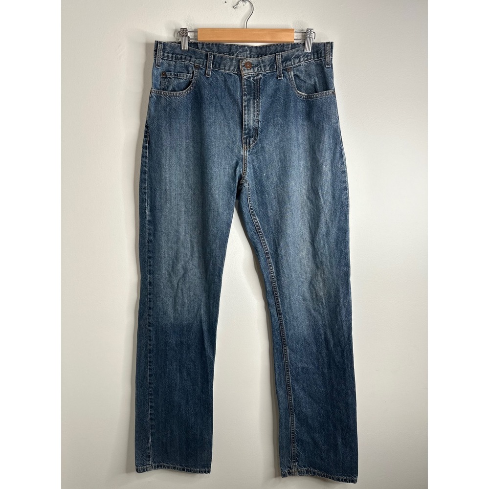 VTG Dickies Straight Fit Blue Denim Jeans Mens Size 33x36 Workwear Classic